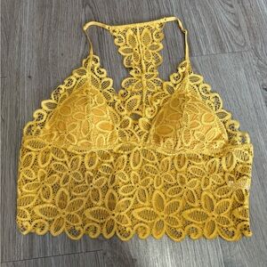 Yellow Lace Women Top